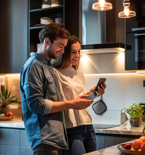 Technician repairing Elica gas stove at customer’s kitchen