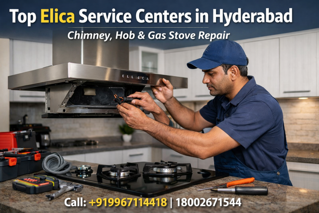 Elica gas stove repair and chimney service in Hyderabad by expert technician