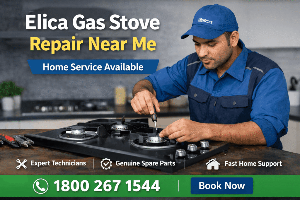 Elica gas stove repair near me home, service by expert technician